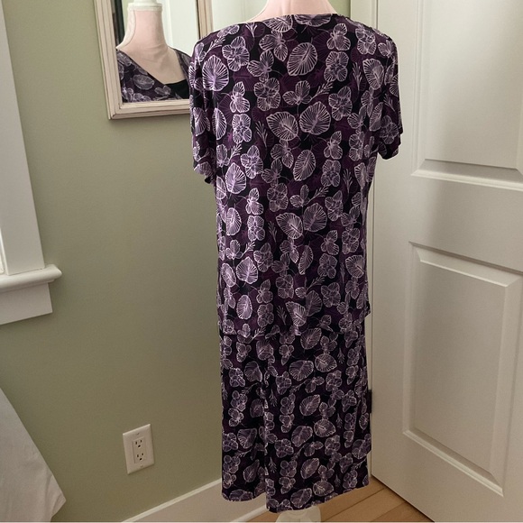 SAG HARBOR, BLACK AND PURPLE KNIT SKIRT SET, SIZE:L/G - Picture 3 of 11